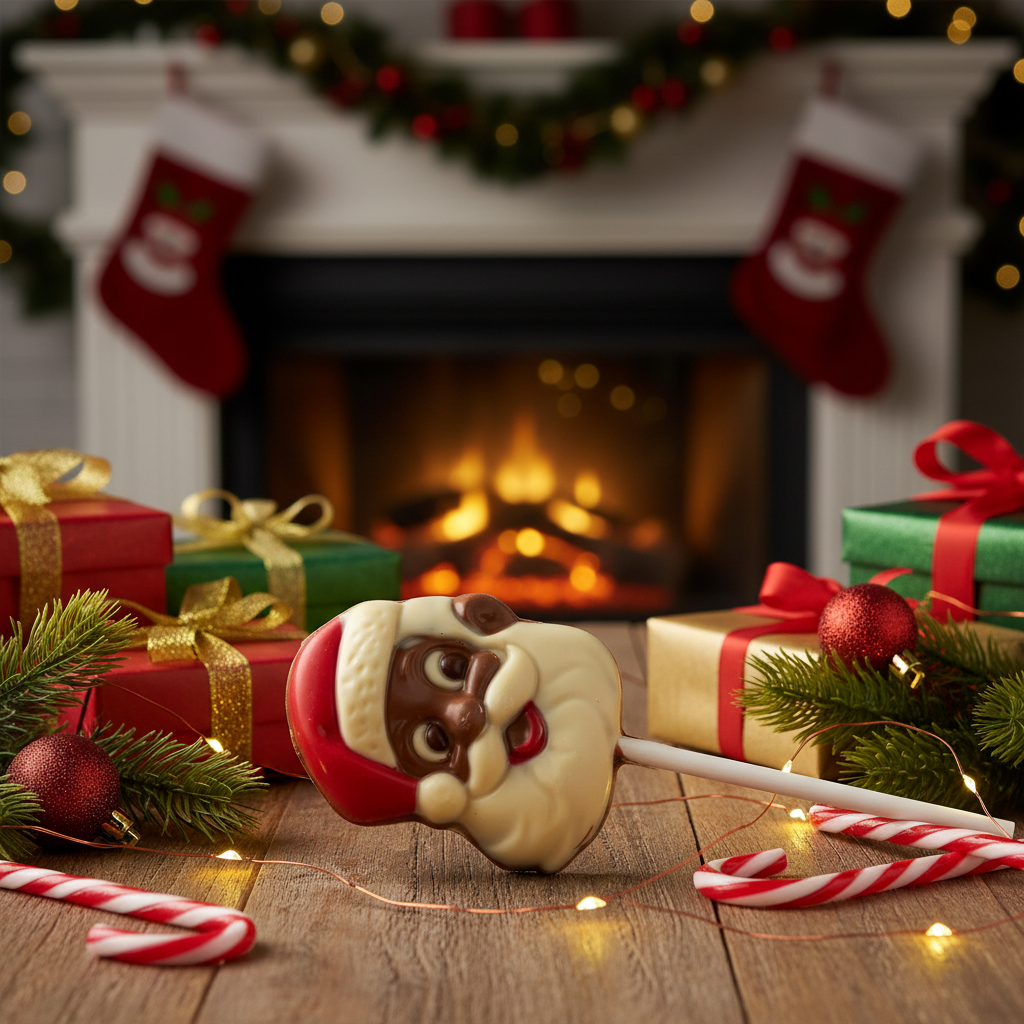 Melkchocolade kerstman lolly 20g