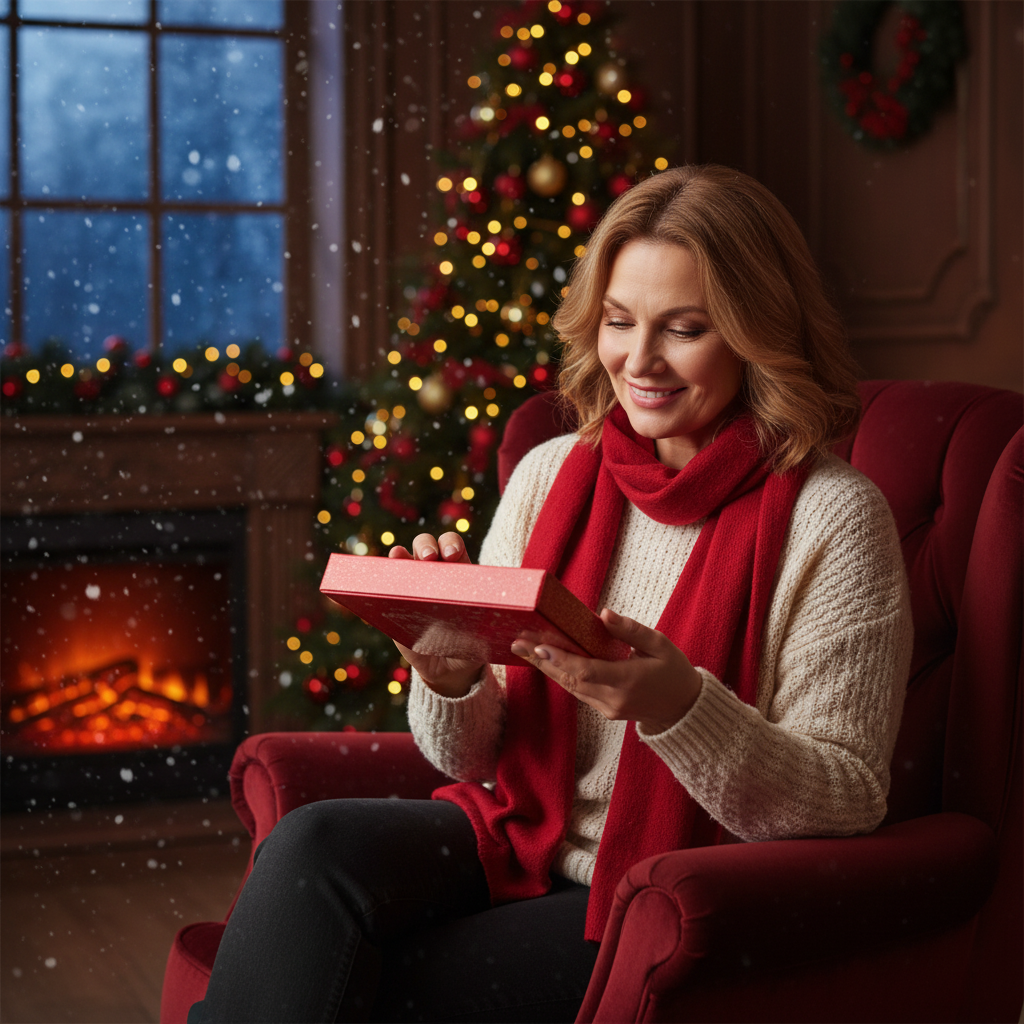 Kerstdorp doos 14 pralines en truffels 225g