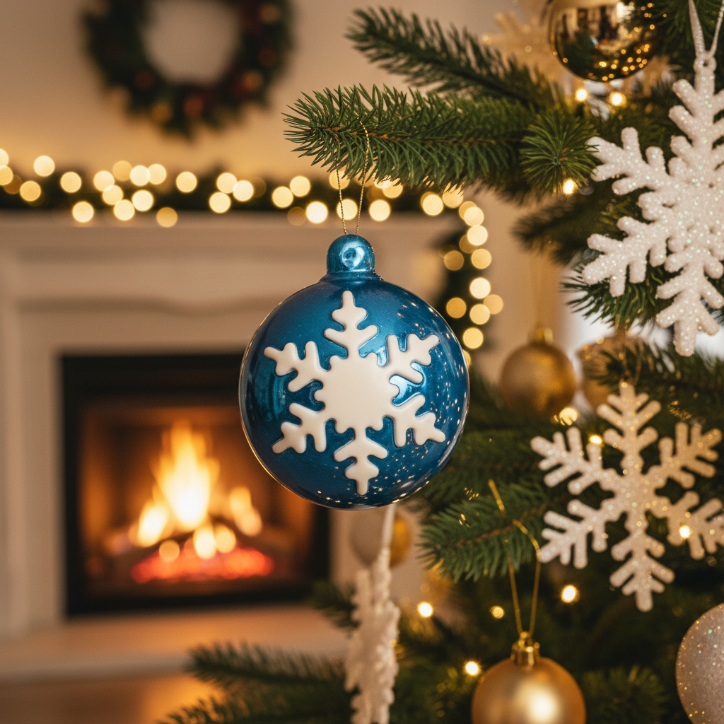 Witte chocolade feestelijke kerstschaal 60g