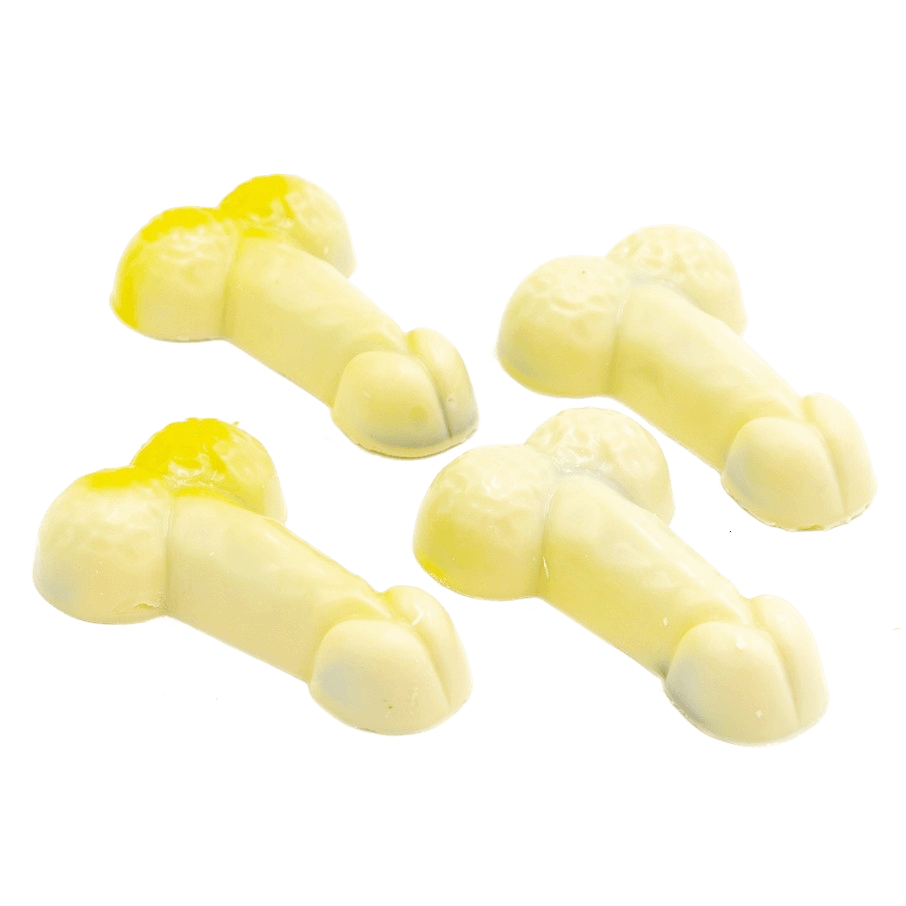 Witte chocoladepik met karamelvulling