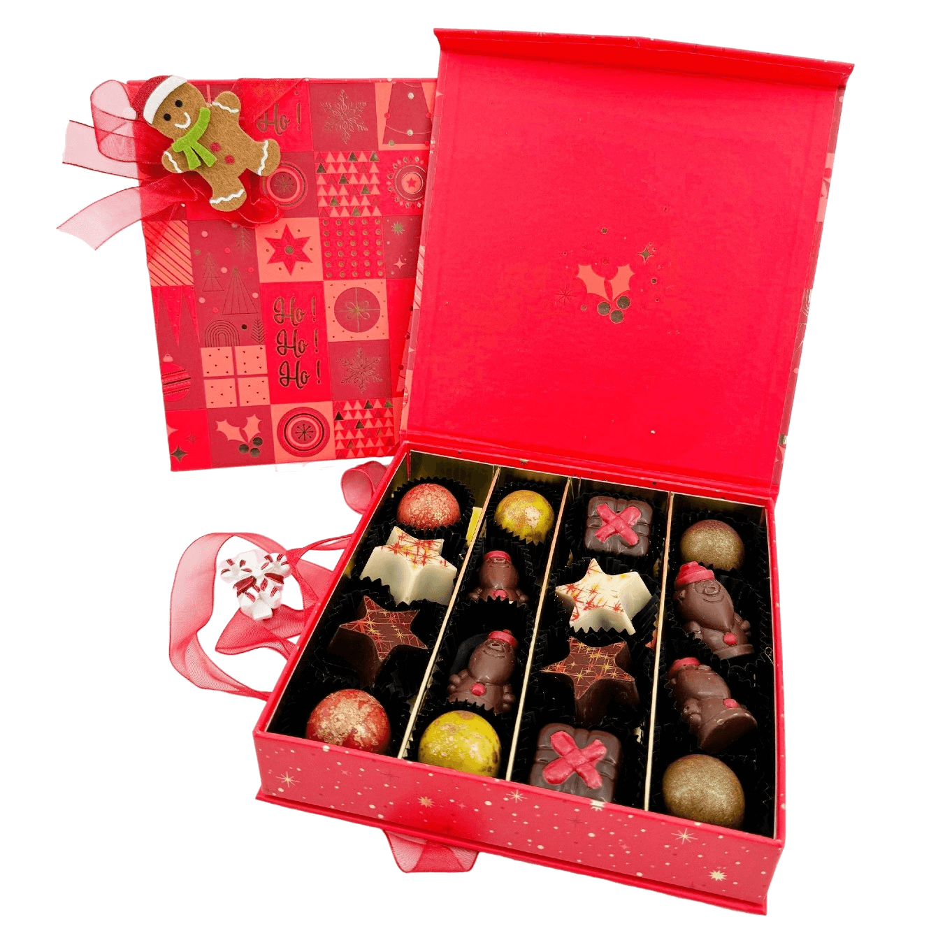 Kerst 16 pralines doos ho-ho-ho 240g