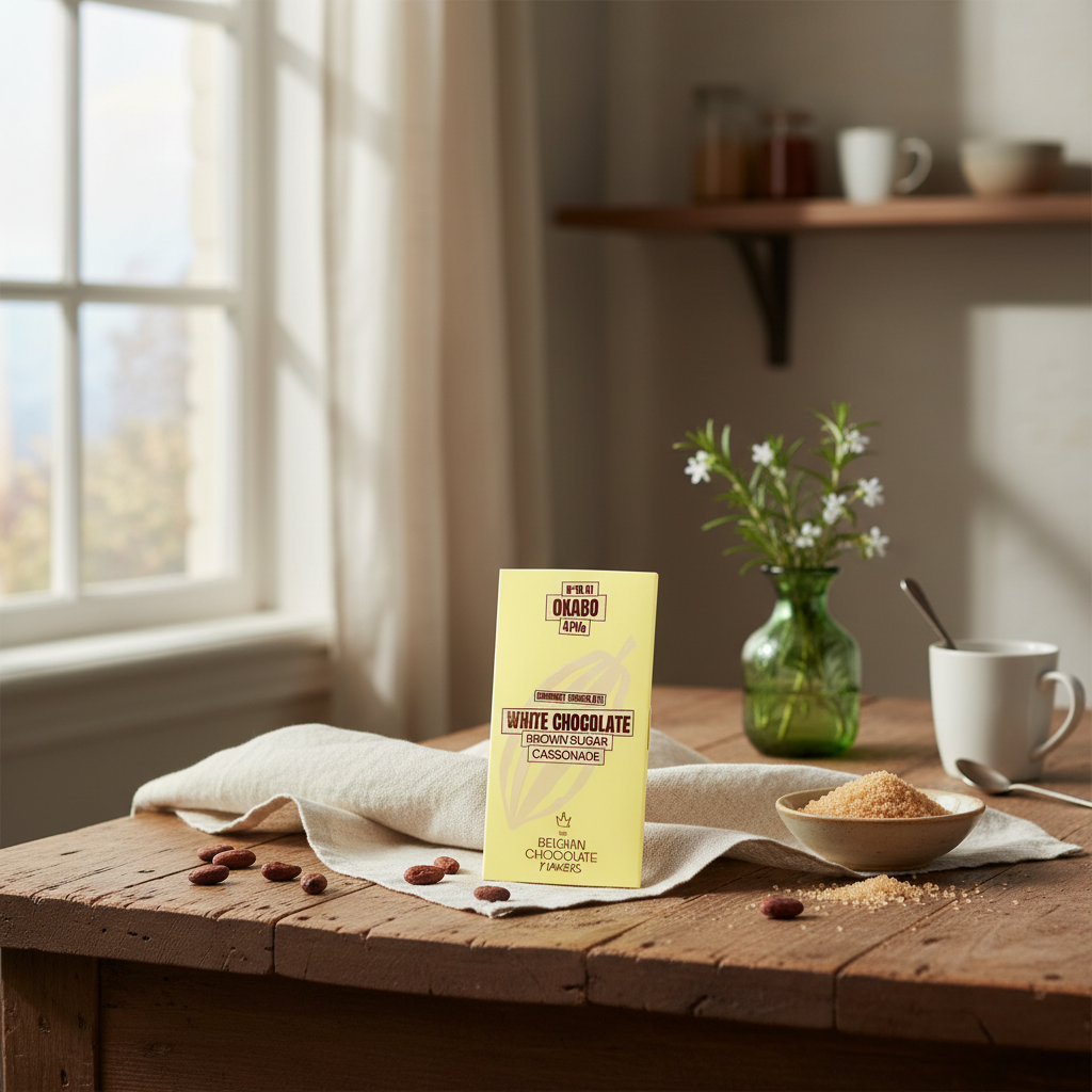 Witte chocoladereep cassonade van bruine suiker 41%