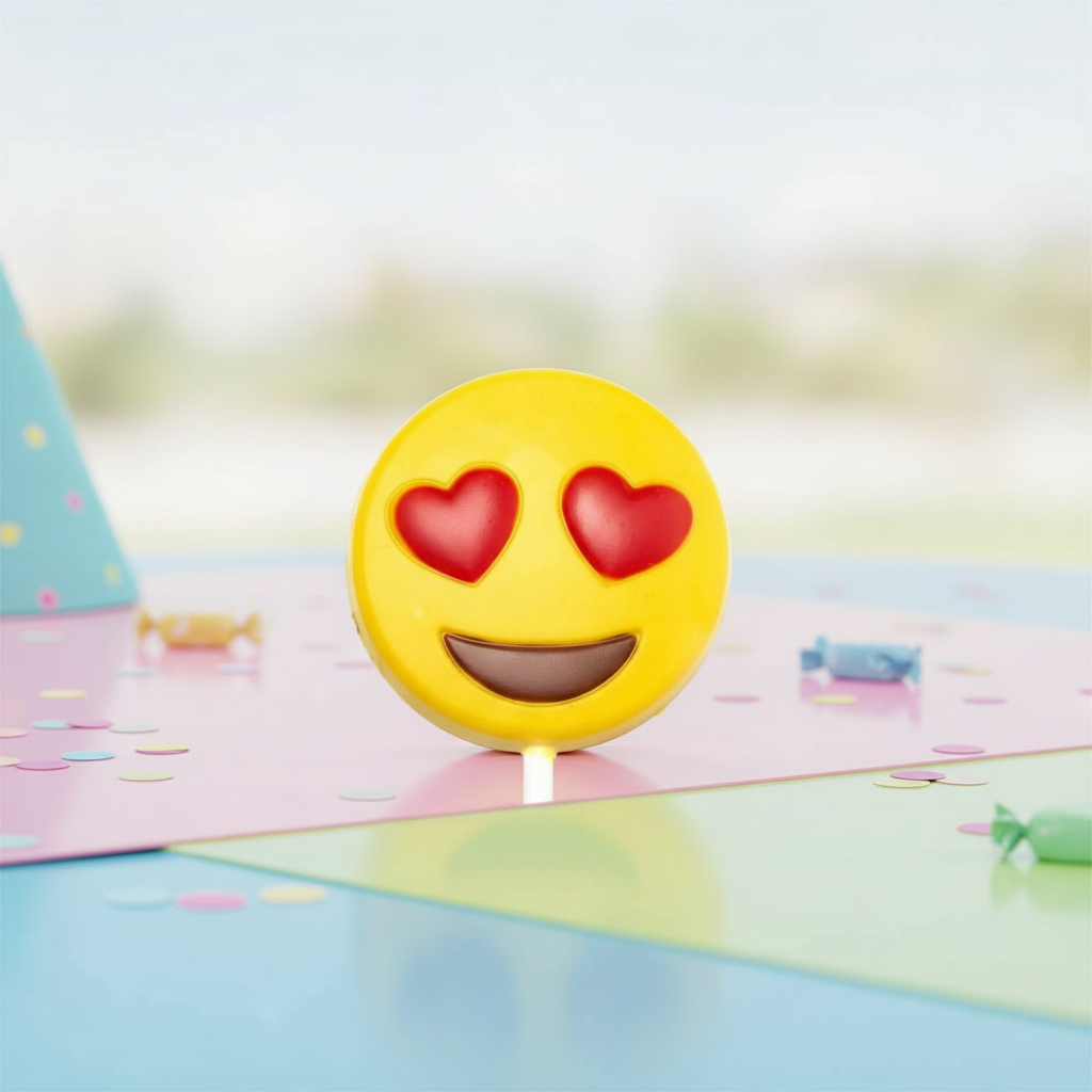 Chocolade lolly emoji liefde