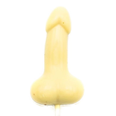 Witte chocolade lolly pik