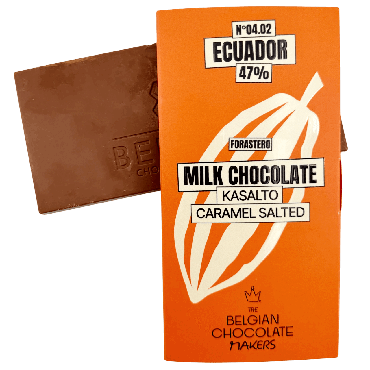 Chocoladereep Kasalto uit Ecuador 47% gezouten karamel