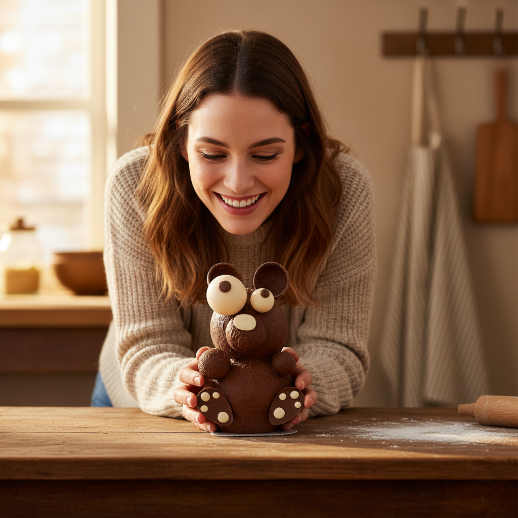 Melkchocolade beer 3D