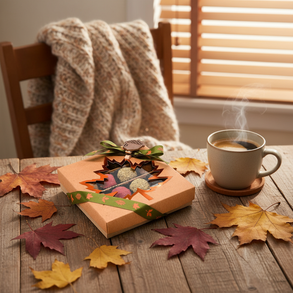 Mix van Belgische herfsttruffels in een ambachtelijke geschenkdoos