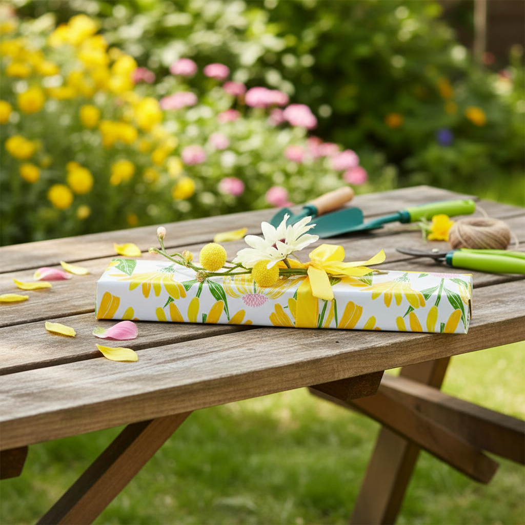 Zonnige margriet doos met verschillende Belgische pralines 105g
