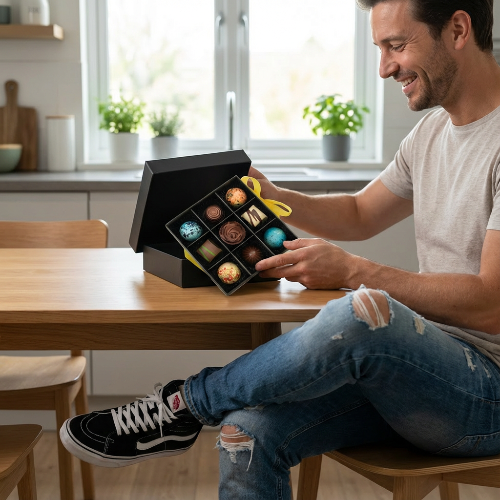 Luxe doos van 9 chocoladepralines 135g