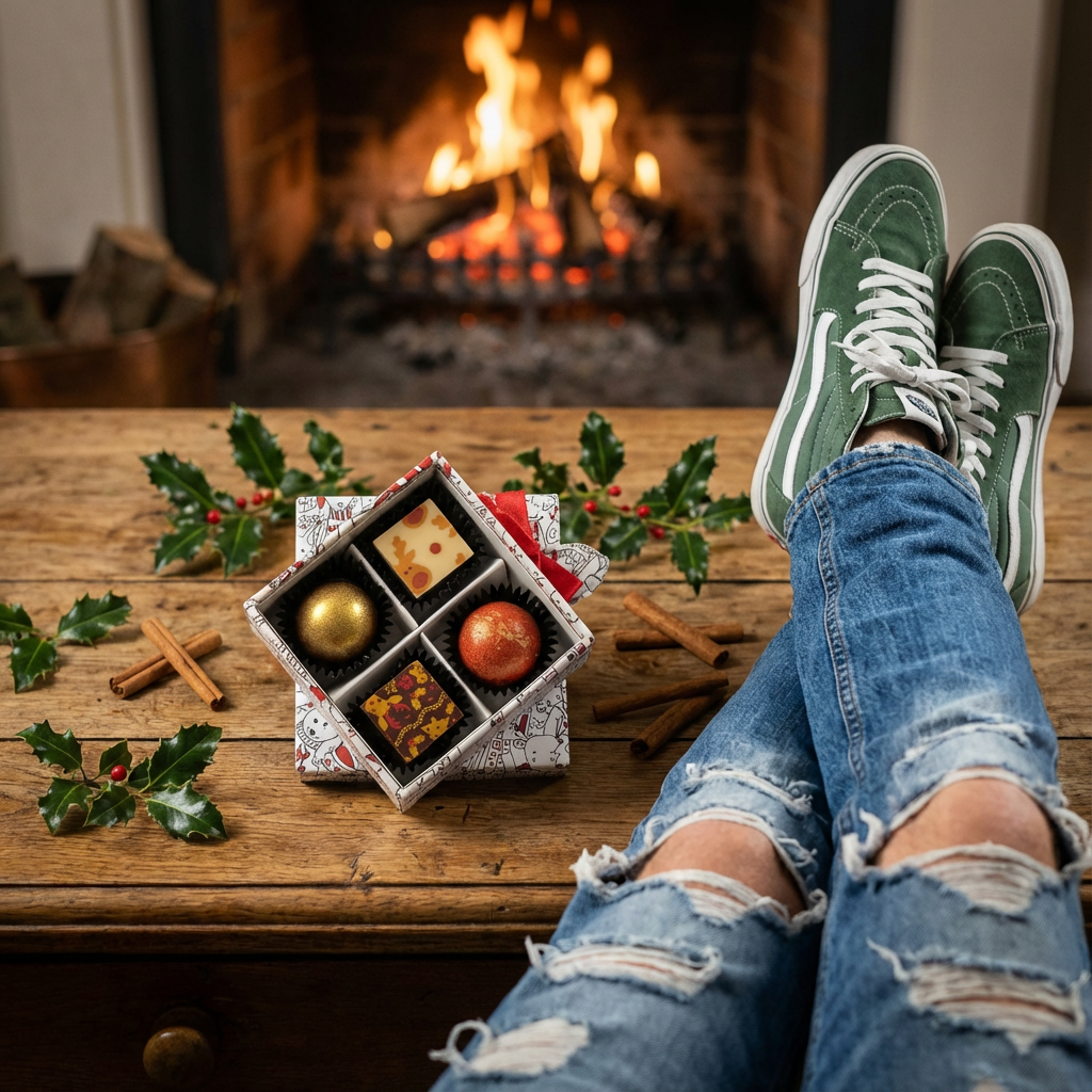 Kerstdoosje 4 pralines 50g