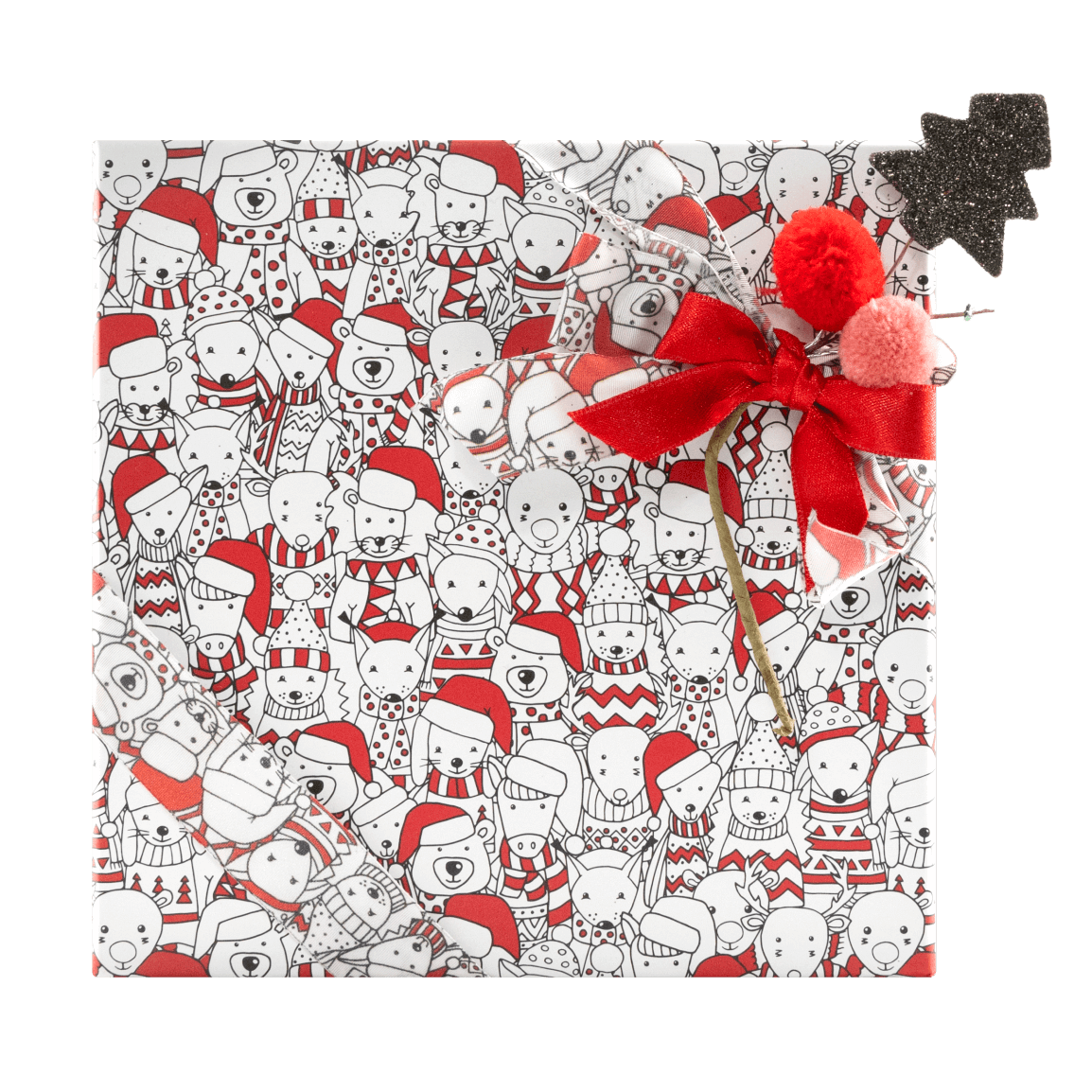 Kerstdoos 25 pralines 375g