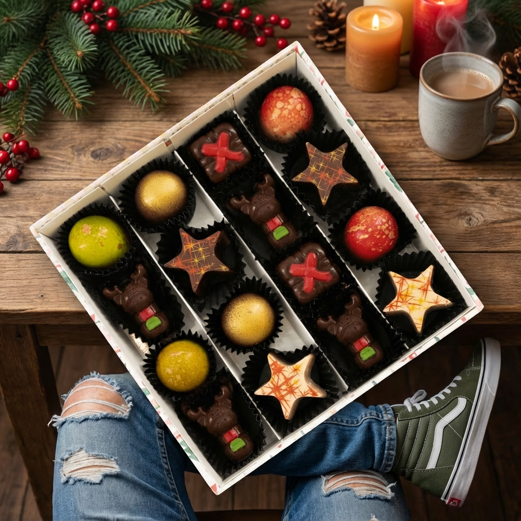 Kerst winter wonderland 16 pralines 240 Grs