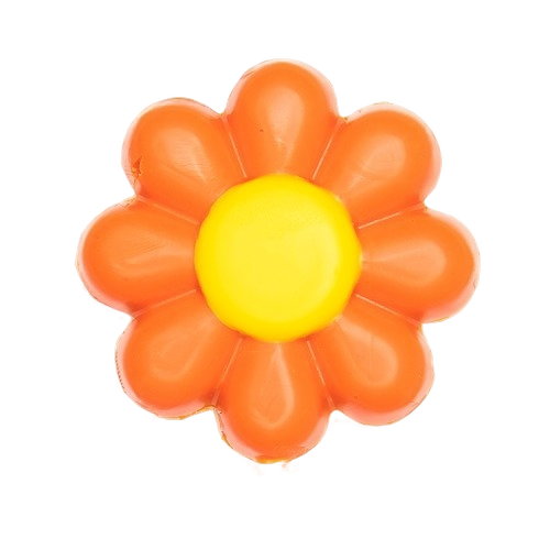 Chocolade lolly oranje bloem