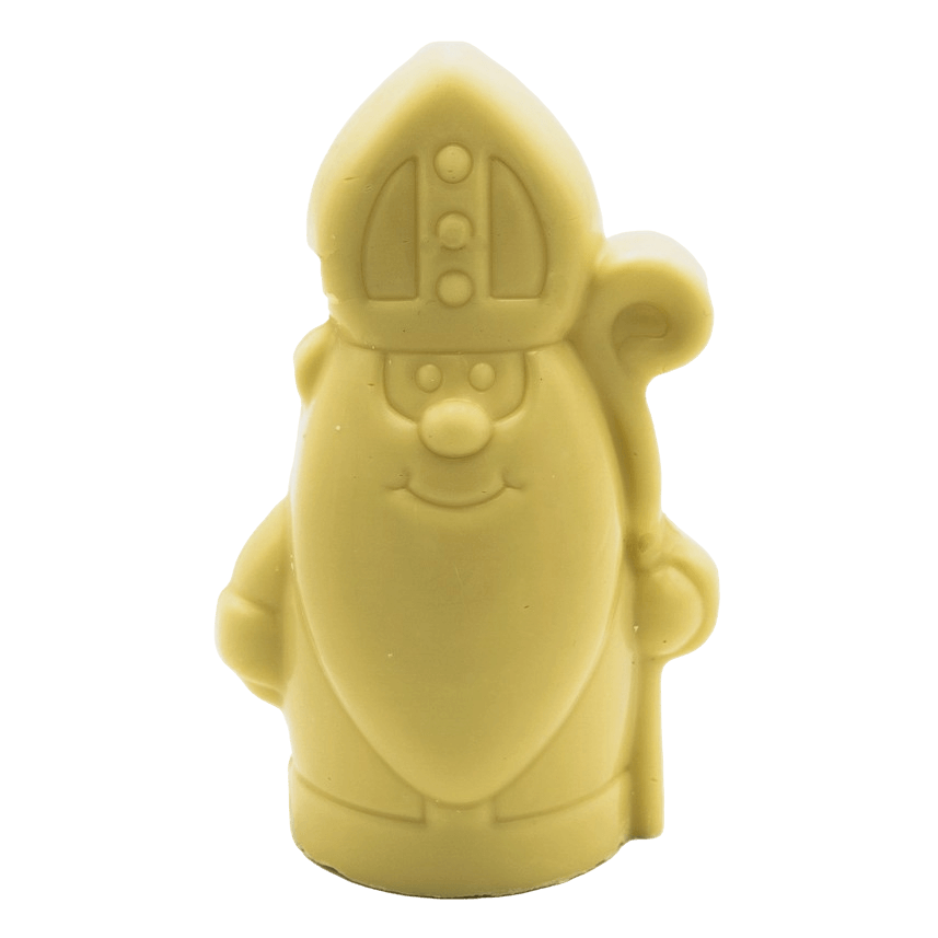Witte chocolade Sinterklaas met scepter 150g
