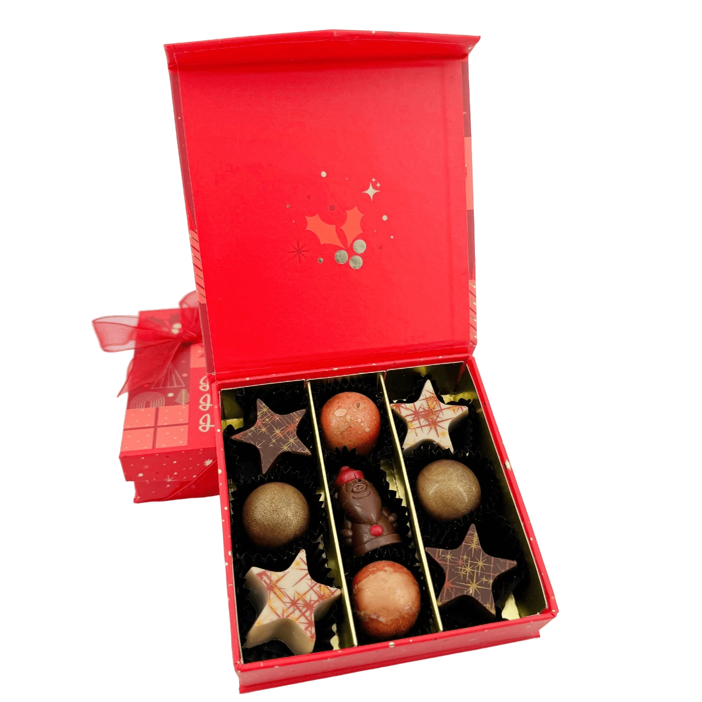 Kerst 9 pralines doos ho-ho-ho 135g