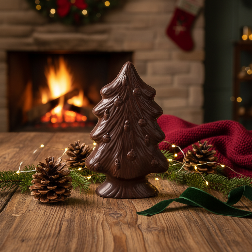 Kerstboom van pure chocolade 170g