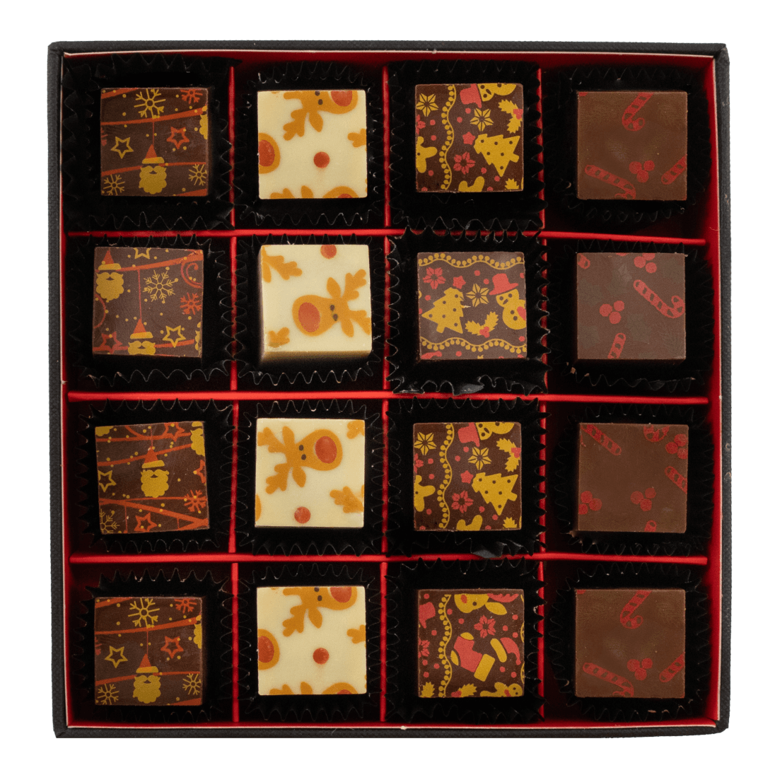 Skyline kerstman met pralines