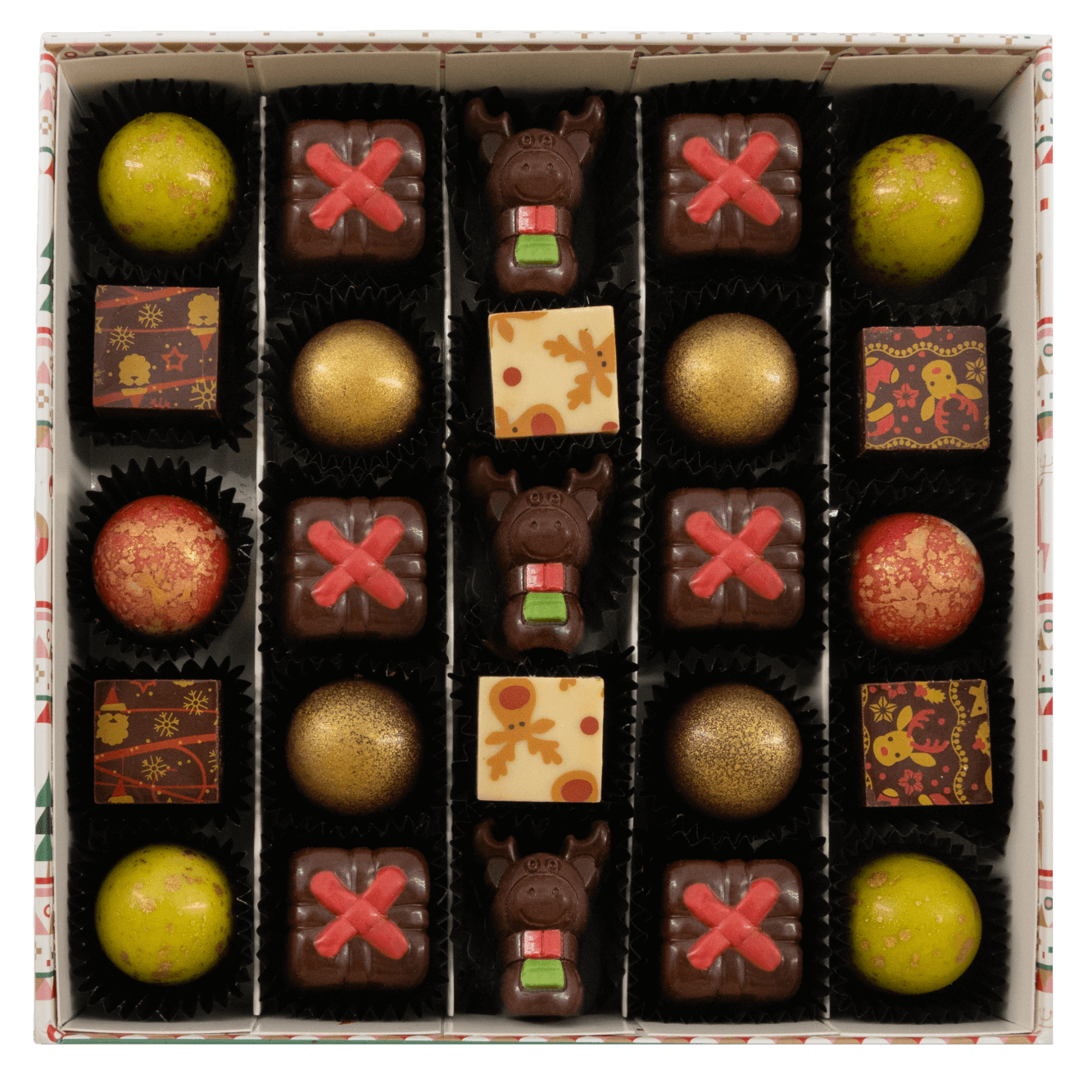 Kerst winter wonderland 25 pralines 375 Grs